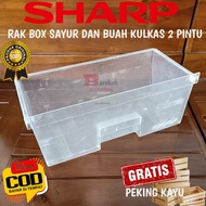 RAK BOX SAYUR DAN BUAH KULKAS SHARP 2 PINTU TYPE KULKAS LAMA ORIGINAL BEKAS