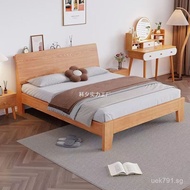 1.2m Solid Wood Bed B&B Bed Small Apartment Rental Home Use1.81.5Oak Bed Simple Bed Double Bed CZ5N