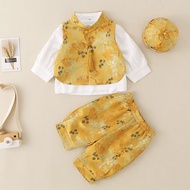 One Year Old Dress Boy Baby 2025 Autumn Western Style Baby One Year Old Chinese Style Catch Zhou Ban