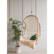 Buaian rotan Shaded balcony hanging chair Outdoor berbumbung rattan hanging chair Heavy duty Bakul b