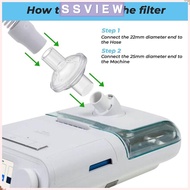 STILLSAVIEW 2pcs CPAP Tube, Disposable 22mm CPAP Filter, In-line Universal CPAP Machine for Resmed
