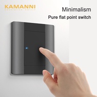 Kamanni modern lighting wall switch plug socket 3 pin plug socket wall  light switch universal socket  with USB 20amp water hearter aircon door bell  switch Electrical Outle 1/2/3/4 gang 1/2 way switch timer switch Black auto on and offofficial store B