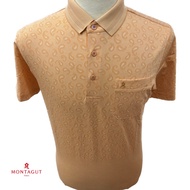 Montagut Jacquard Men’s Double Mercerized Cotton Short Sleeve Polo T-Shirt 100% Brand New Authentic