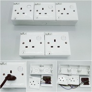 Sirim 2gang; 3gang; or 4gang SIRIM 13Amp Switched Socket (SS) connected 3core x40/0.076 Wire Cable