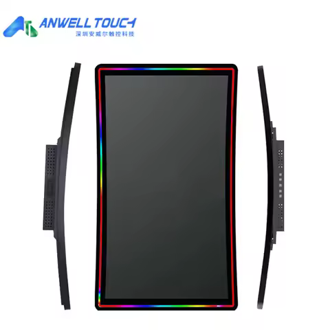32 43 Inch Firelink Funsion Game PCAP Capacitive Touch Screen Monitors Gaming Display Curved Screen 