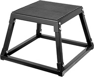 VEVOR Plyometric Platform Box, Plyometric Jump Box, Fitness Steel Plyo Box for Home Gym Jump Training, Crossfit, Conditioning, Strength Training, Black