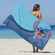 Disney Cute Cartoon Stitch Beach Towel Microfiber Sand Free Quick Dry Soft Sandproof Pool Towels Gif