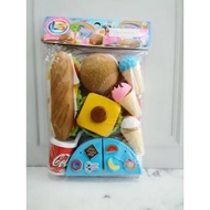 Children's Ice Cream Burger Cake Toy / Disassembled Ice Cream Burger Toy for Girls