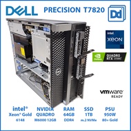 DELL Precision T7820 intel Xeon GOLD 6148 40C/80T RAM 64GB NVMe 1TB USED Workstation คอมพิวเตอร์ทำงาน