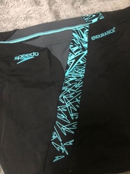 SPEEDO 泳褲 男性泳褲 黑色/淡藍綠色花邊 運動用品店購入