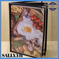 SALLY.YH 7size Menu Cover Cook Book Transparent Holder 1/2/3/4/6/8/10 Page A4 Size Restaurant