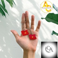 Party flag keychain, Vietnam flag keychain