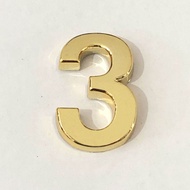 5/7/10cm House Number Golden British Big Letter Alphabet Sticker Plastic House Number Digit Tag Hote