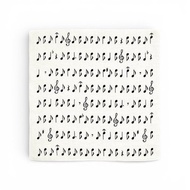 日本製【濱文漾】純棉手帕/方巾－音符筆記 3入組