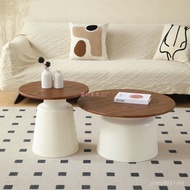 Cream Coffee Table Ni Apartment Nordic Small Apartment Lifting Coffee Table B & B Simple Round Coffe