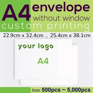 Sampul Surat A4 ( 10*15) A4 Envelope custom printing service 22.9cm x 32.4cm & 25.4cm x 38.1cm