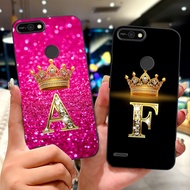 Tecno Pop 2F Case B1c Black Fashion Aesthetic A-Z Letter Soft Silicone Back Cover Tecno Pop 2 F Phon