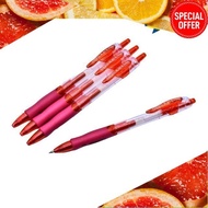 (4pcs) 0.7mm Pen Merah Dakwat Cair, Red Gel Pen, Pen Merah Gel