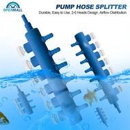 OPENMALL Aquarium Air Pump Hose Splitter with Adjustment Valve Fish Tank Oxygenn Pump Tube Splitter 