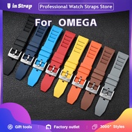 Apply To OMEGA Collaboration Fluorine Rubber Strap 20mm Breathable FKM Fluorine Rubber Strap