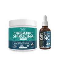 Triquetra Health Organic Spirulina Powder Plus Liquid Ionic Zinc