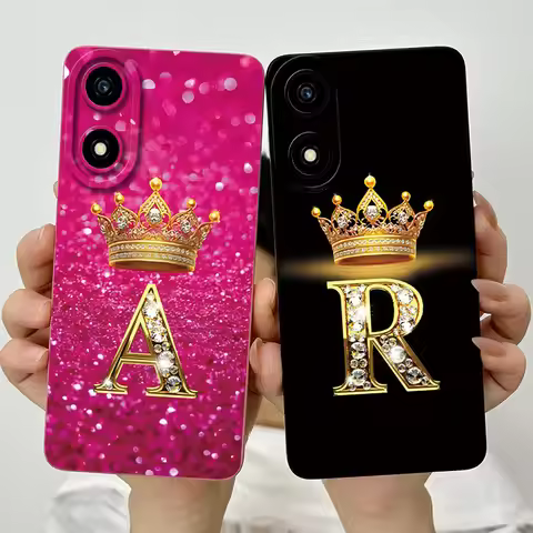 For Honor X5 Plus WOD-LX1 Case Honor X5 VNA-LX2 Luxury Crown Letter Liquid Silicon Phone Cases For H