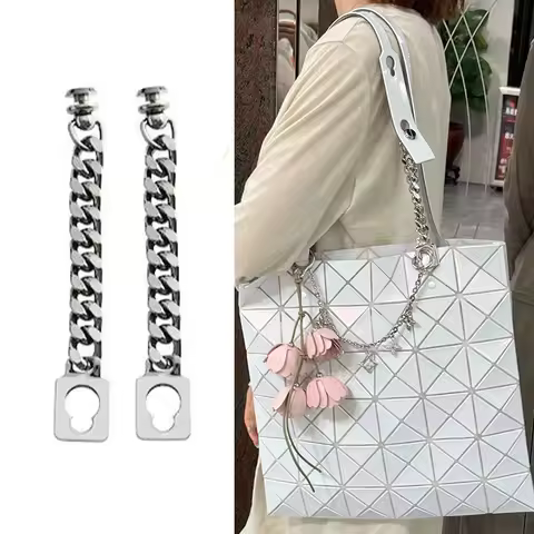 Suitable for ISSEY MIYAKE Shoulder Strap Extension Chain Small Square Box Six-Grid Bag Extend Chain
