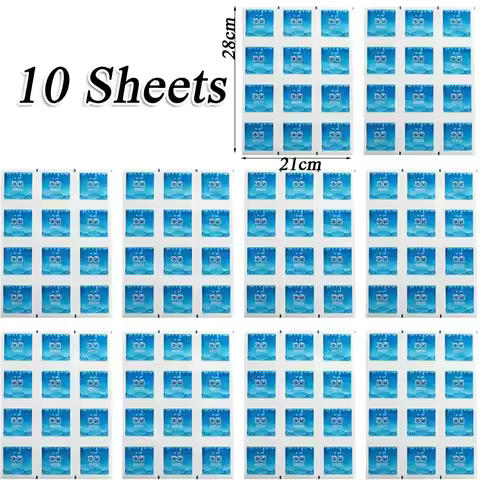 10Pcs Safe Self-Absorbing Reusable Ice Pack Cuttable Leakproof Gel Ice Pack Long-Lasting Cold Food F