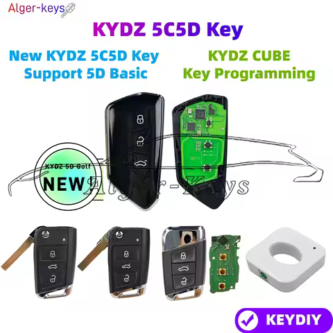 Alger-key KYDZ New 5D Key for Golf 8 5C5D Remote Original Chip Compatible BDC BCP KYDZ Cube Key Prog
