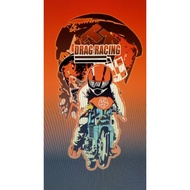 MOTORCYCLE SEAT COVER PLASTIC LAMINATED DRAG RACING