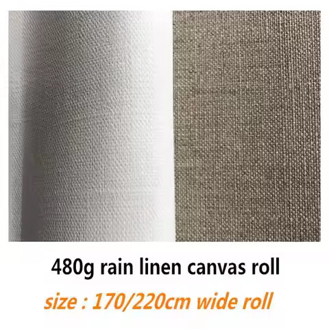 1.4m/1.7m/1.9m/2.2m wide 10m long pure rain linen canvas roll for artists with top grade quality