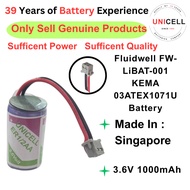 Fluidwell 3.6V 1000mAh FW-LiBAT-001 KEMA 03ATEX1071U battery for Fluidwell display