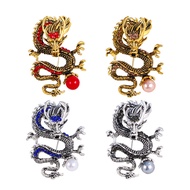 Chinese Dragon Brooch For Men Women Corsage Suit Accessories Pins