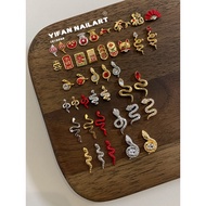 YIFANNAIL [YIFANNAIL] New Year Mascot Lantern Ingot Koi Snake Manicure Accessories R35