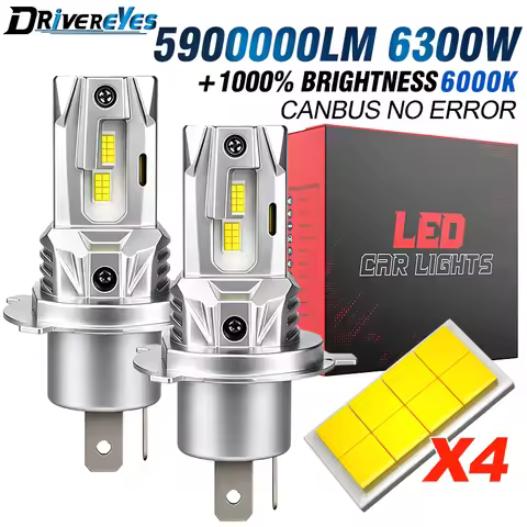H4 LED Motorcycle Headlight Bulbs Hi Lo Beam Moto Lights For Yamaha Kawasaki Suzuki 5970 CSP H4 LED 