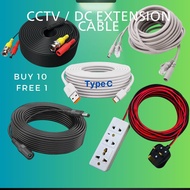 DC Extension Cable Female to Male Plug /LAN Rj45 Plus Dc Power Extension Cable/BNC+DC Connector 2 in