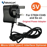 Vstarcam UK plug Original High Quality 100-240V AC to DC 5V Micro USB Power Adapter Type-C Power Ada