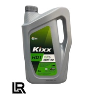 ( 100% ORIGINAL ) DIESEL ENGINE OIL 15W40 KIXX - KIXX HD1 15W40 CI4 6 LITRE ( 6L ) - SEMI SYNTHETIC 