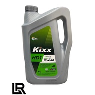 ( 100% ORIGINAL ) DIESEL ENGINE OIL 15W40 KIXX - KIXX HD1 15W40 CI4 6 LITRE ( 6L ) - SEMI SYNTHETIC DIESEL ENGINE OIL