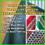 ▪ Lona 6FT PVC Trapal Per Meter Waterproof Tarp Lona Makapal Cover Camping Tarp