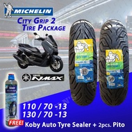 MICHELIN City Grip 2 Tubeless Tires Set for Yamaha Nmax ( 110/70-13 , 130/70-13 ) 2 pcs Front and Re