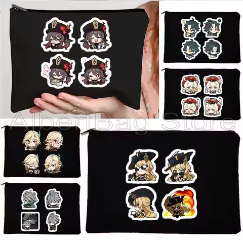 Chibi Hu Tao Xiao Collei Alhaitham Genshin Impact Furina Nilou Venti Thoma Zhongli Anime Cosmetic Ma