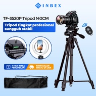 INBEX TF-3520 Tripod Kamera dslr+Bag/140cm tripod camera dslr Profesional Photography Tripod Stand tripotd hp stabilizer for PREMIUM ORIGINAL SLR DSLR KAMERA HANDPHONE Canon Nikon Sony