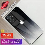 HP [GC20] Softcase glass kaca For Realme C55 Latest Embossed Logos Shiny Trendy [Camera Protect] - C