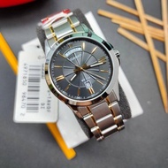 นาฬิกา Casio แท้100% รุ่น MTP-1381G-1A  นาฬิกาข้อมือผู้ชาย สายแสตนเลส สองกษัตริย์ หน้าปัดดำ -ของแท้ 100% รับประกันสินค้า1 ปีเต็ม