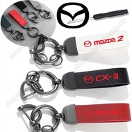 Car Key Chain For Mazda 3 Cx5 2 Cx30 6 Cx3 Cx3 0 Rx8 8 Cx7 Genuine Leather Car Keychain Key Holder Interior Accessories