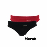 MERAH PRIA Men's Panties 2in1 - renoma ultra soft brief 8772 - Red, M