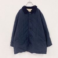 二手衣物 ~90年代 Burberry 雙面絎縫夾克 復古海軍藍/米色
