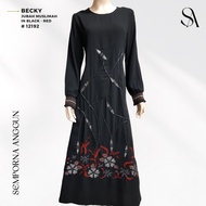 JUBAH MUSLIMAH - Bersulam, 9 warna | BECKY #12192