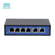 [nvnrbso] 6-Port Fast Ethernet PoE Switch - 4 Port PoE & 2 Port Uplink, 10/100Mbps
